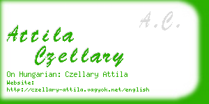 attila czellary business card